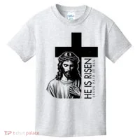 He Is Risen Jesus Paid It All Kids T-Shirt thumb 0