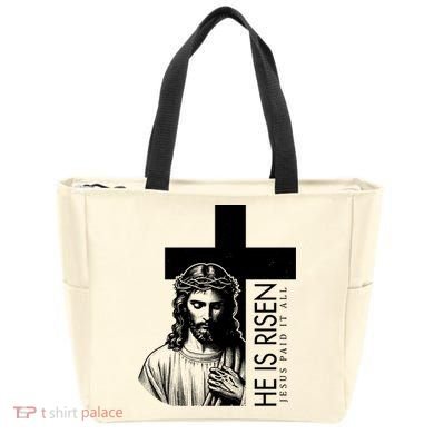 He Is Risen Jesus Paid It All Tote Bag