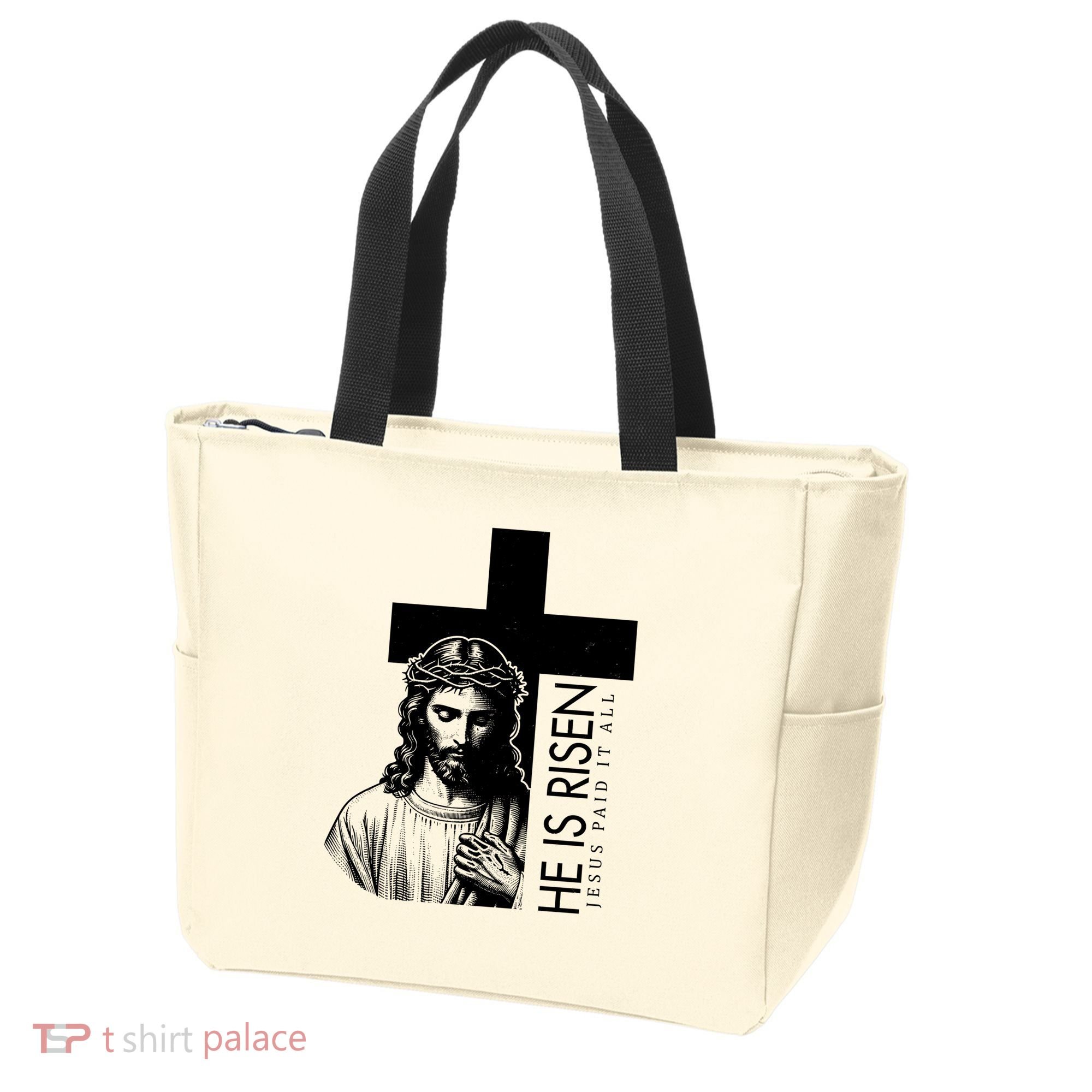 He Is Risen Jesus Paid It All Tote Bag