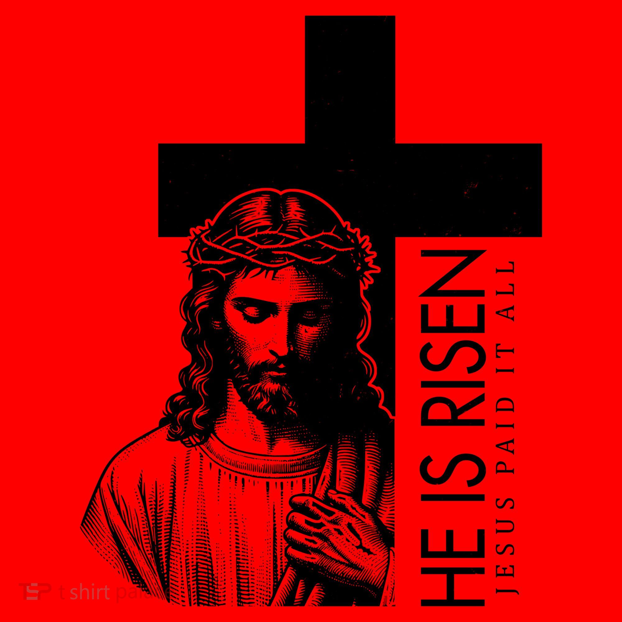 He Is Risen Jesus Paid It All Santa Hat