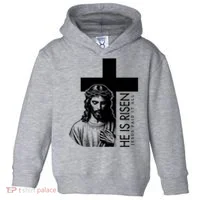 He Is Risen Jesus Paid It All Toddler Hoodie thumb 0