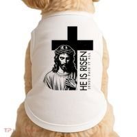 He Is Risen Jesus Paid It All Doggie Tank thumb 0