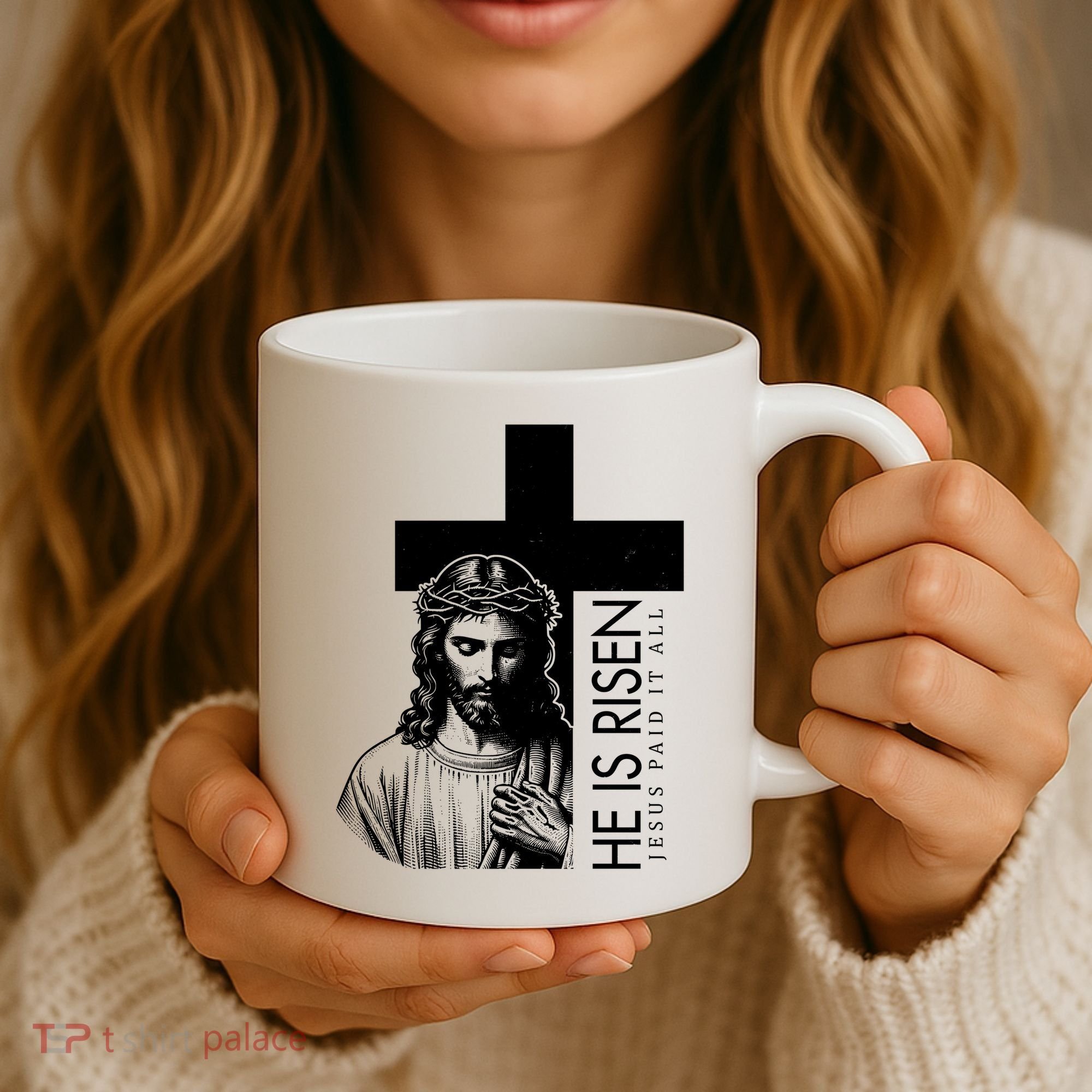 He Is Risen Jesus Paid It All Coffee Mug