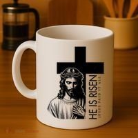 He Is Risen Jesus Paid It All Coffee Mug thumb 4