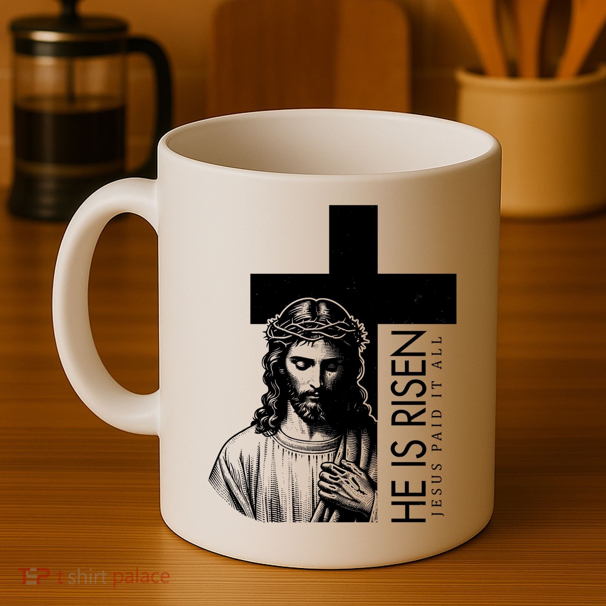 He Is Risen Jesus Paid It All Coffee Mug