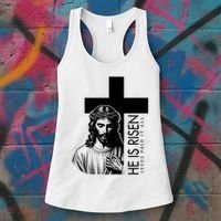 He Is Risen Jesus Paid It All Women's Tank Top thumb 3