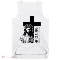 He Is Risen Jesus Paid It All Tank Top thumb 0