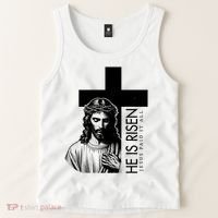 He Is Risen Jesus Paid It All Tank Top thumb 2