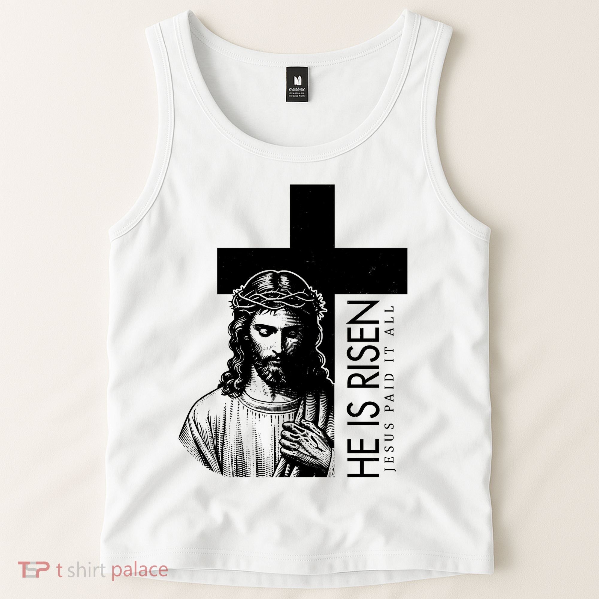 He Is Risen Jesus Paid It All Tank Top