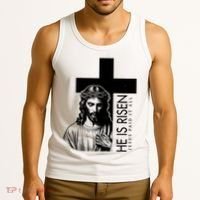 He Is Risen Jesus Paid It All Tank Top thumb 3