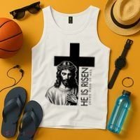 He Is Risen Jesus Paid It All Tank Top thumb 4