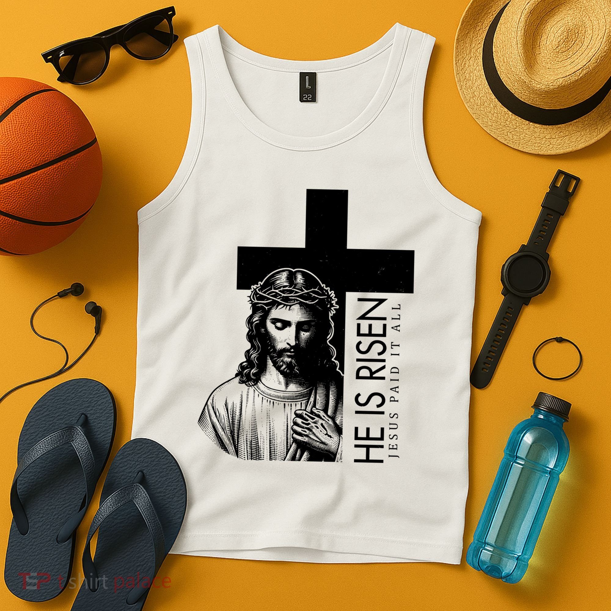 He Is Risen Jesus Paid It All Tank Top