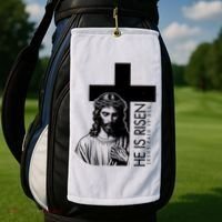He Is Risen Jesus Paid It All Golf Towel thumb 2
