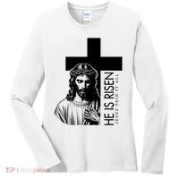 He Is Risen Jesus Paid It All Women's Long Sleeve Shirt thumb 0