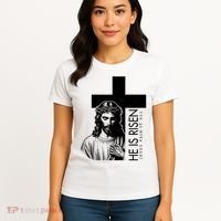 He Is Risen Jesus Paid It All Women's T-Shirt thumb 4