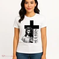 He Is Risen Jesus Paid It All Women's T-Shirt thumb 4