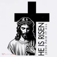 He Is Risen Jesus Paid It All Kids Long Sleeve Shirt thumb 2
