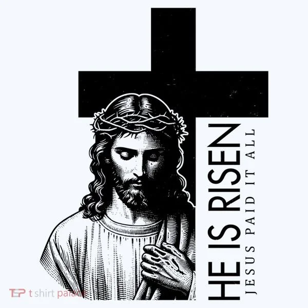 He Is Risen Jesus Paid It All Kids Long Sleeve Shirt