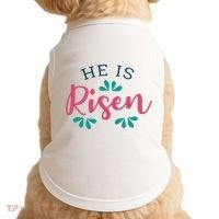 He Is Risen Easter Jesus Doggie Tank thumb 0