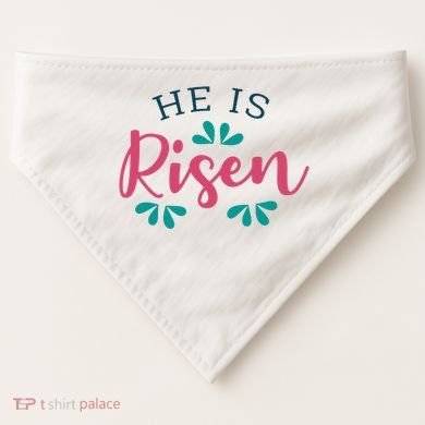 He Is Risen Easter Jesus USA-Made Doggie Bandana