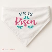 He Is Risen Easter Jesus USA-Made Doggie Bandana thumb 0