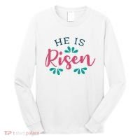 He Is Risen Easter Jesus Long Sleeve Shirt thumb 0