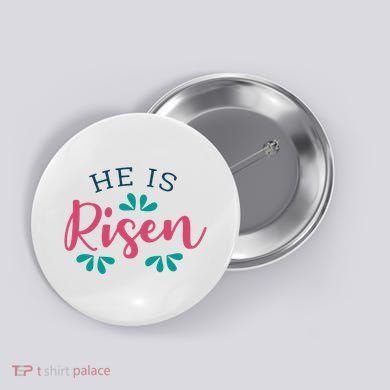 He Is Risen Easter Jesus Button