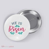 He Is Risen Easter Jesus Button thumb 0