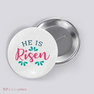 He Is Risen Easter Jesus Button