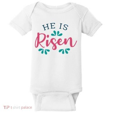 He Is Risen Easter Jesus Baby Bodysuit