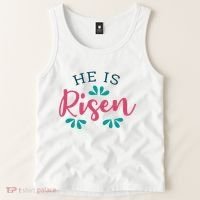 He Is Risen Easter Jesus Tank Top thumb 2