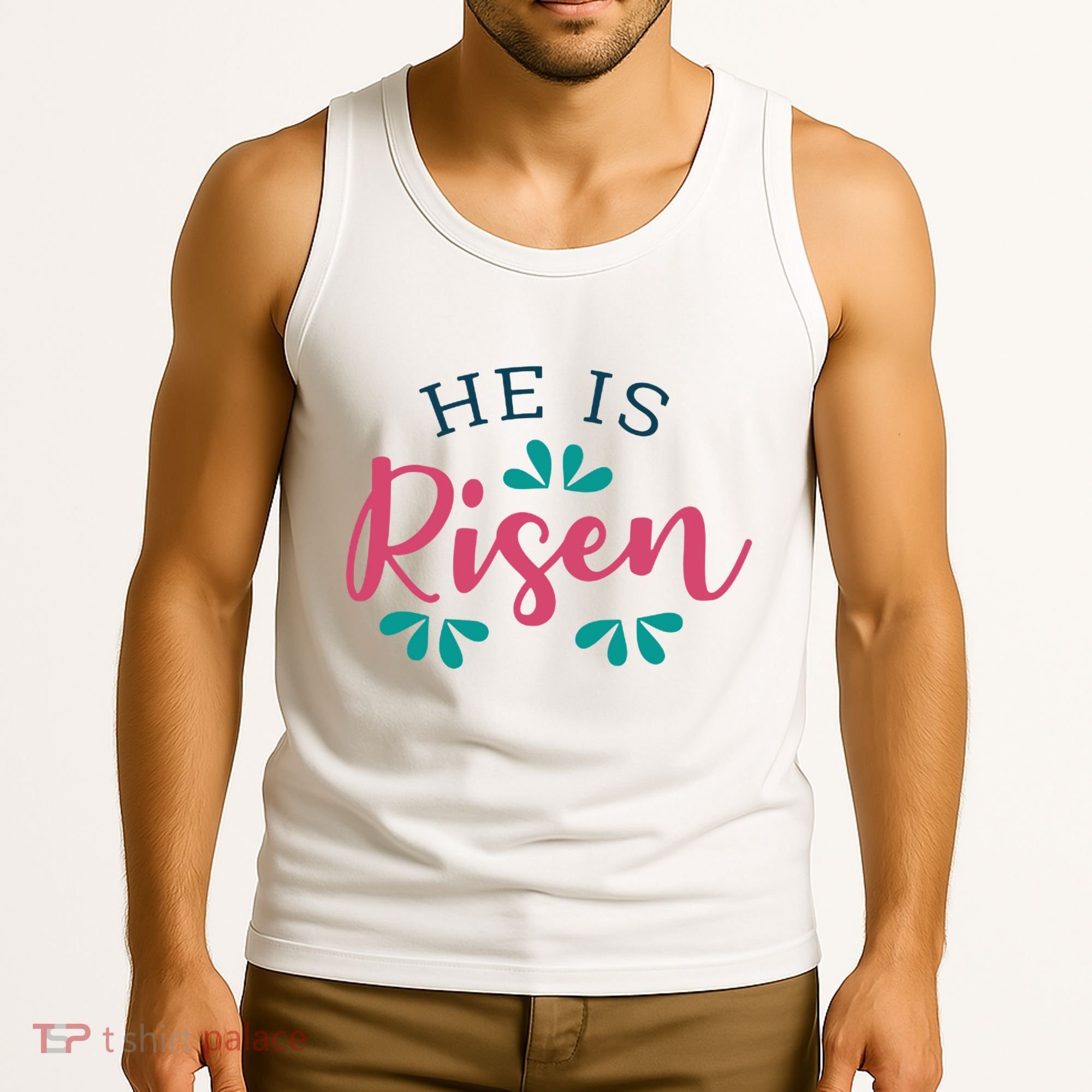 He Is Risen Easter Jesus Tank Top
