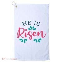 He Is Risen Easter Jesus Golf Towel thumb 0