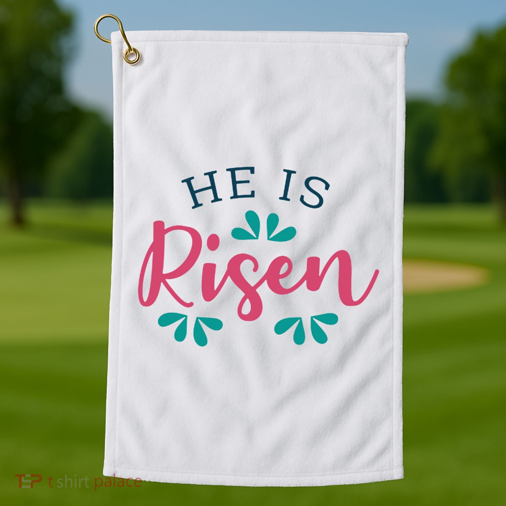 He Is Risen Easter Jesus Golf Towel