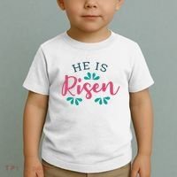 He Is Risen Easter Jesus Toddler T-Shirt thumb 2