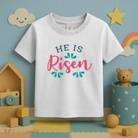 He Is Risen Easter Jesus Toddler T-Shirt thumb 3