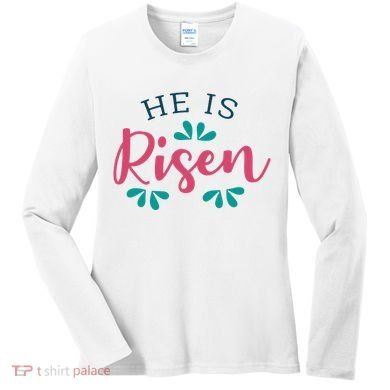 He Is Risen Easter Jesus Women's Long Sleeve Shirt