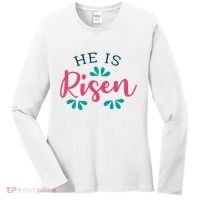 He Is Risen Easter Jesus Women's Long Sleeve Shirt thumb 0