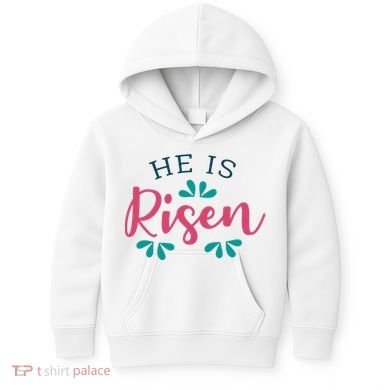 He Is Risen Easter Jesus Kids Hoodie