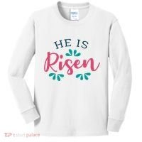He Is Risen Easter Jesus Kids Long Sleeve Shirt thumb 0