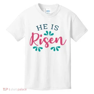 He Is Risen Easter Jesus Kids T-Shirt