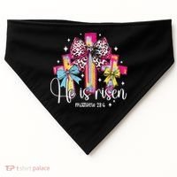 He Is Risen Jesus Christian Happy Easter Women USA-Made Doggie Bandana thumb 0