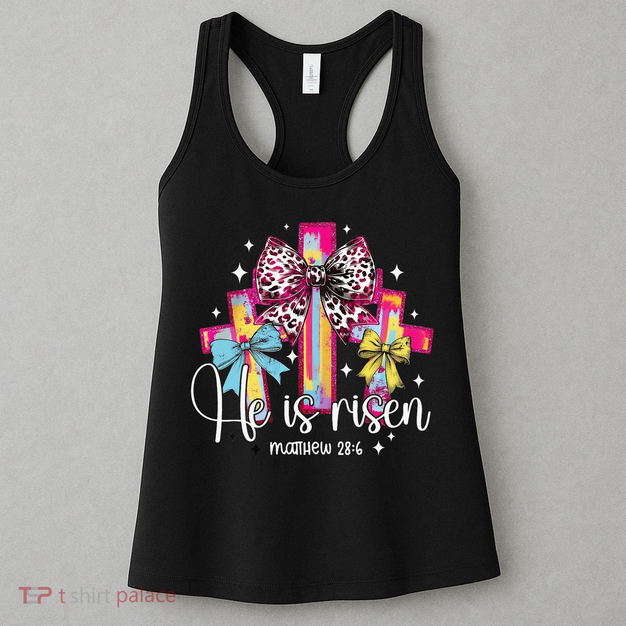 He Is Risen Jesus Christian Happy Easter Women Women's Tank Top