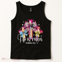He Is Risen Jesus Christian Happy Easter Women Tank Top thumb 2