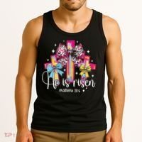He Is Risen Jesus Christian Happy Easter Women Tank Top thumb 3