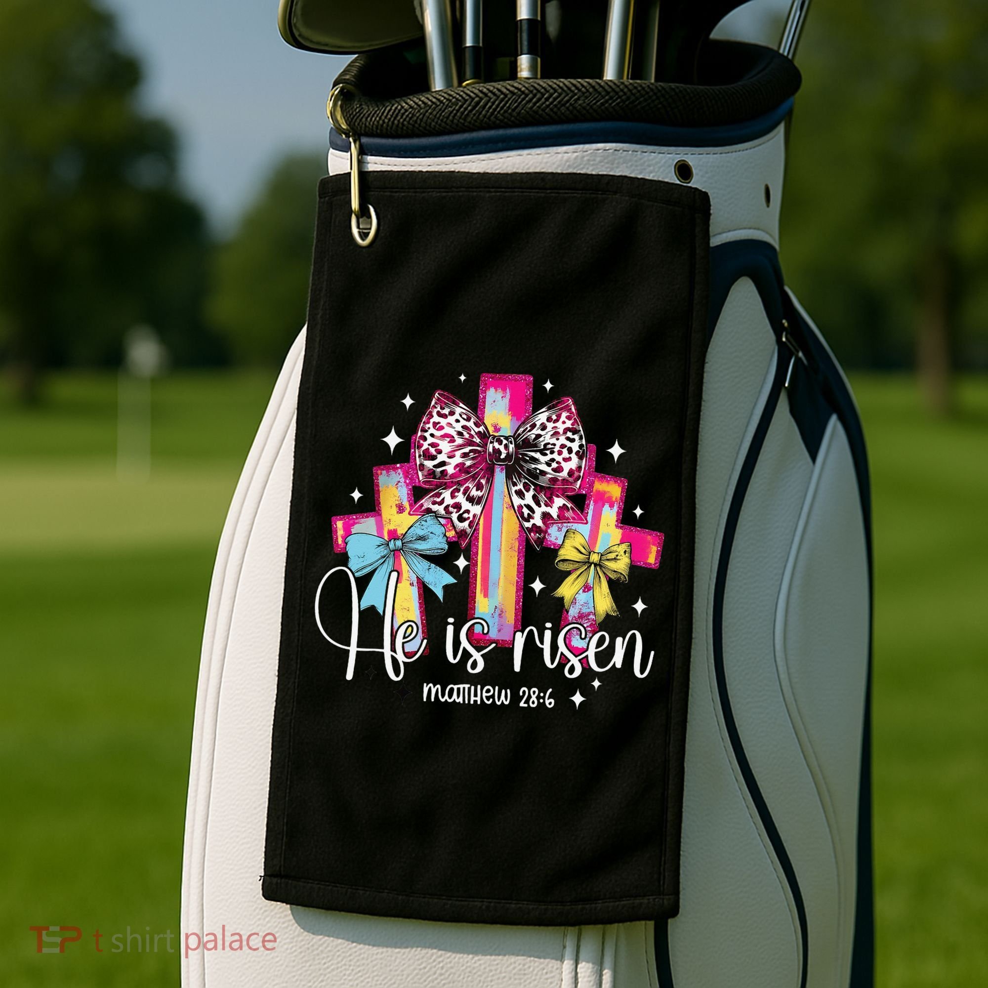 He Is Risen Jesus Christian Happy Easter Women Golf Towel