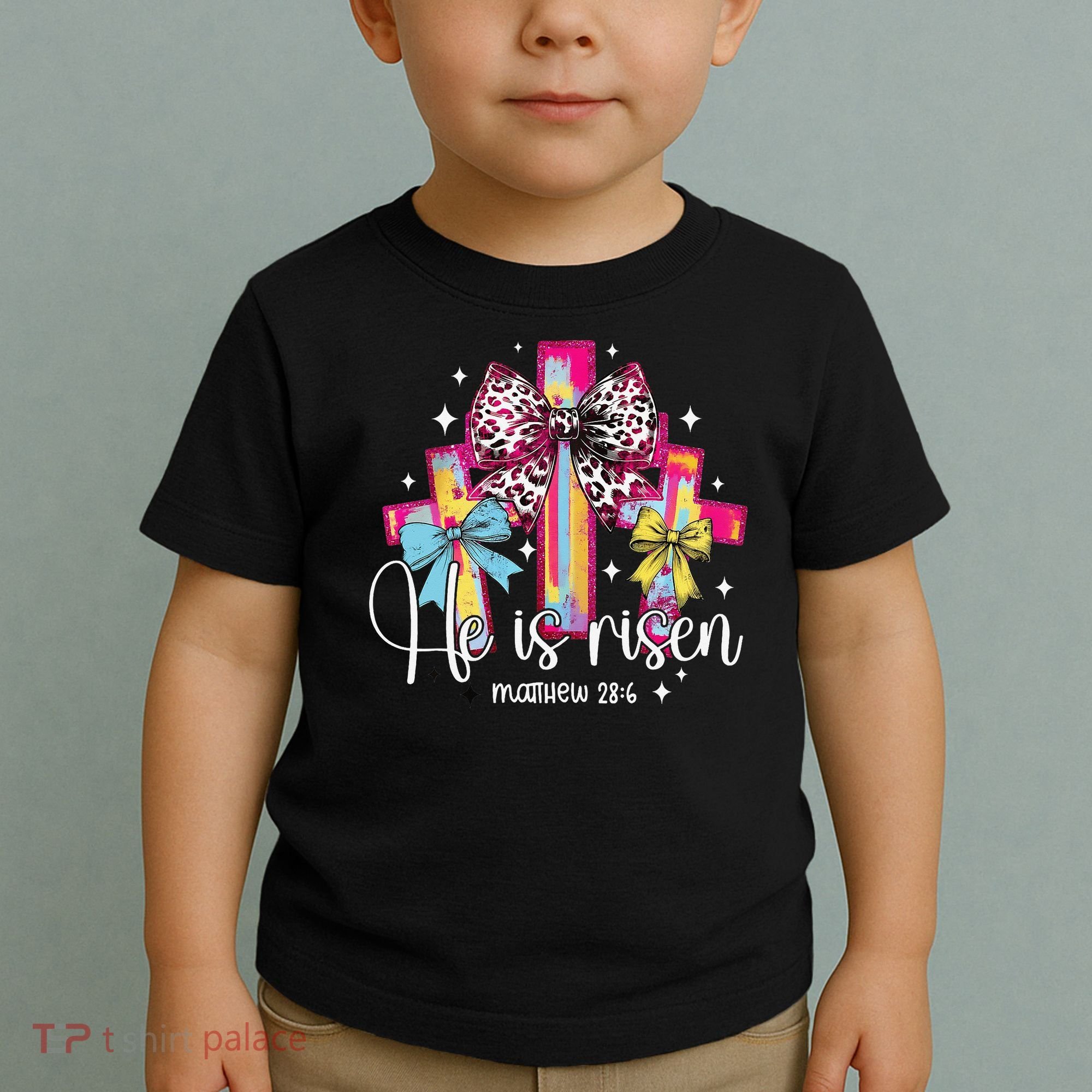 He Is Risen Jesus Christian Happy Easter Women Toddler T-Shirt