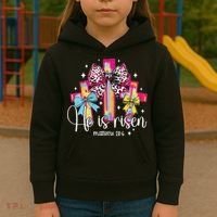 He Is Risen Jesus Christian Happy Easter Women Kids Hoodie thumb 3