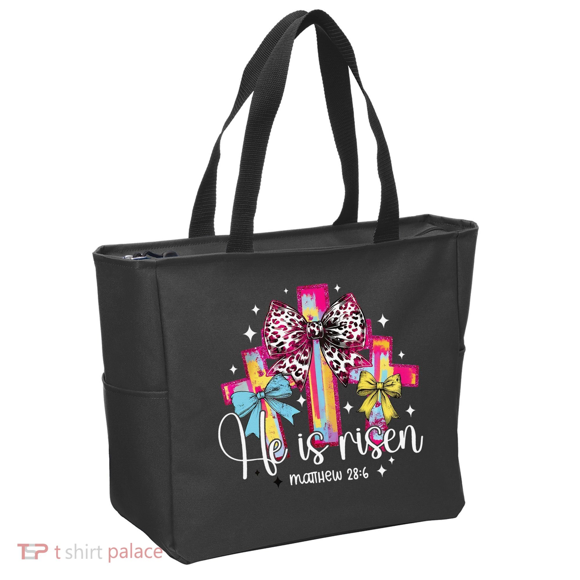 He Is Risen Jesus Christian Happy Easter Women Tote Bag