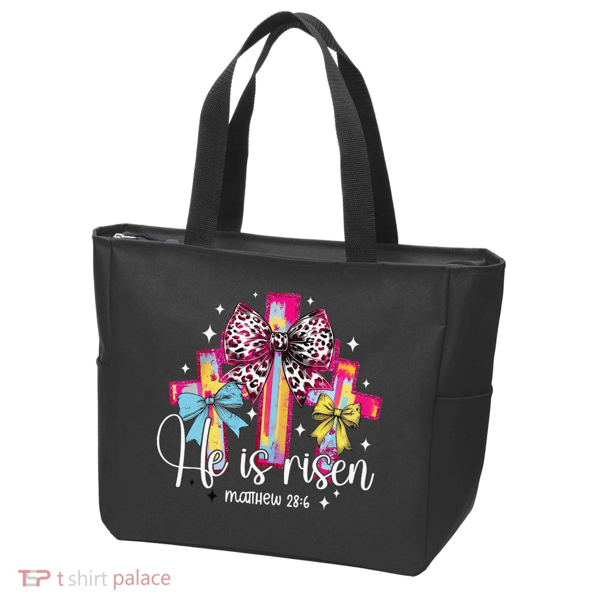 He Is Risen Jesus Christian Happy Easter Women Tote Bag